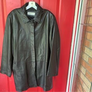 Vtg genuine leather jacket vintage
